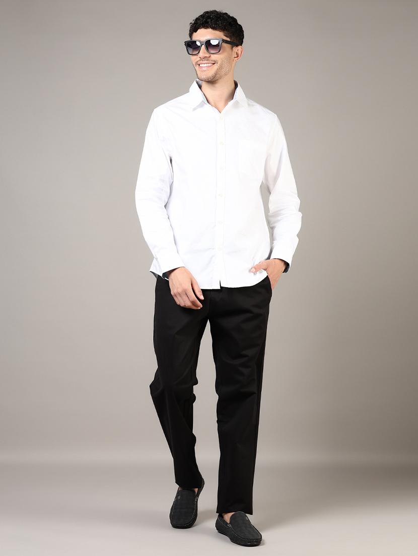 men solid long sleeve regular fit casual shirt - 21610449 - Standard Image - 5