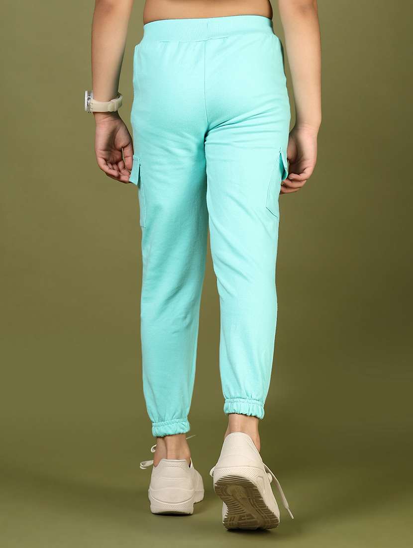 girls solid mid rise cargo - 21610464 -  Standard Image - 3