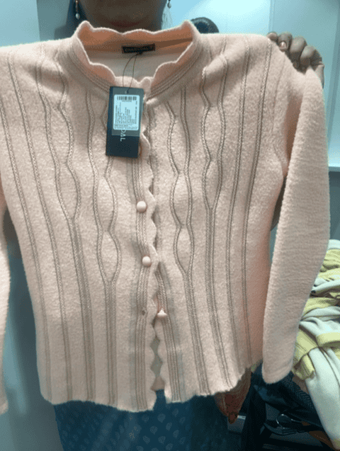 peach polyester cardigan - 21610540 - Standard Image - 0