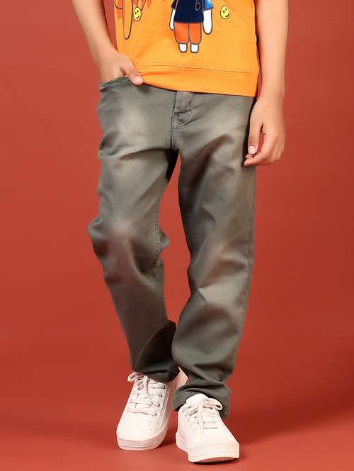 boys solid mid rise relaxed fit jean - 21610584 - Standard Image - 0