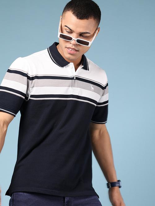 men color block short sleeve regular fit polo t-shirt - 21610626 -  Standard Image - 0