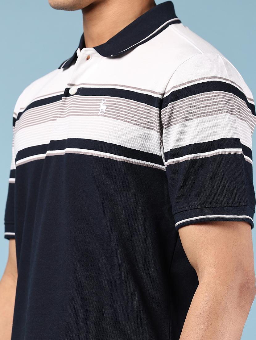 men color block short sleeve regular fit polo t-shirt - 21610626 - Standard Image - 3