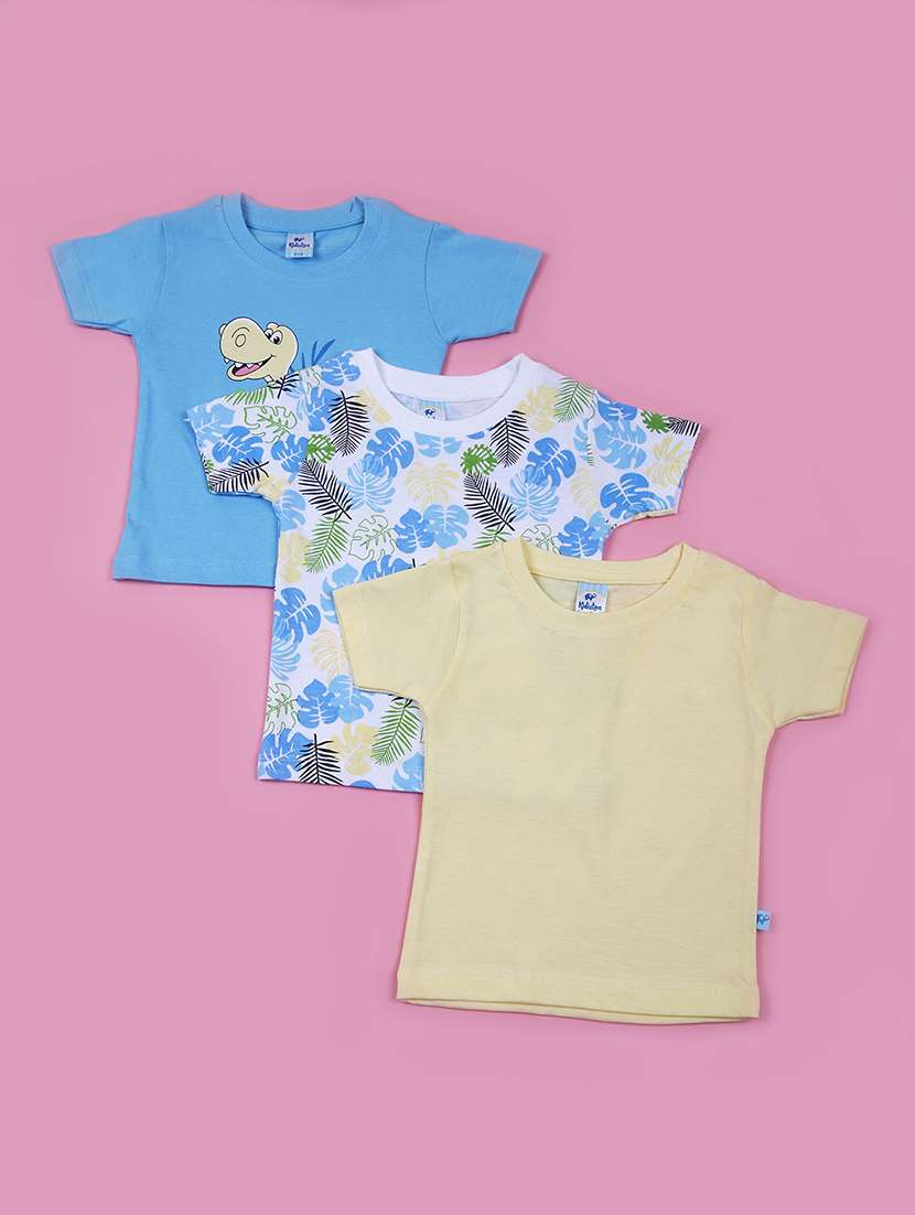 boys pack of 3 printed t-shirts