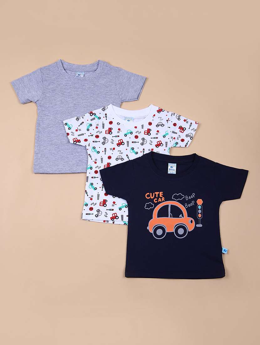 boys pack of 3 printed t-shirts