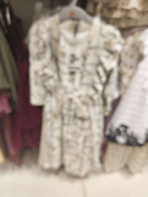 off white seer sucker frock - 21610799 -  Standard Image - 0