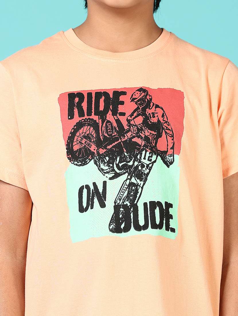 boys front print short sleeve t-shirt - 21610978 -  Standard Image - 5