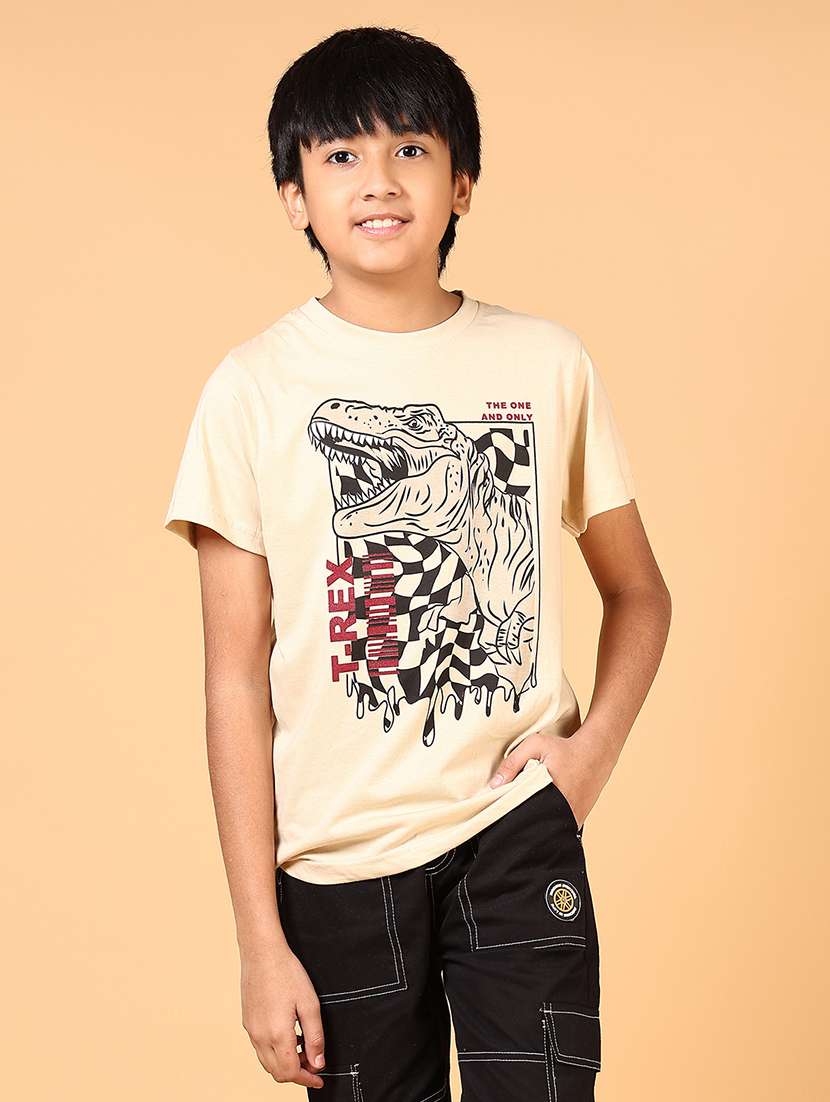 boys front print short sleeve t-shirt