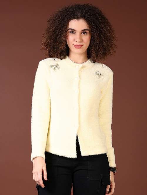 women self designed long sleeves cardigan - 21611070 -  Standard Image - 0