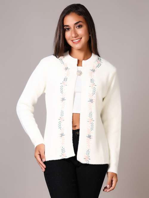 women self designed long sleeve cardigan - 21611074 -  Standard Image - 0