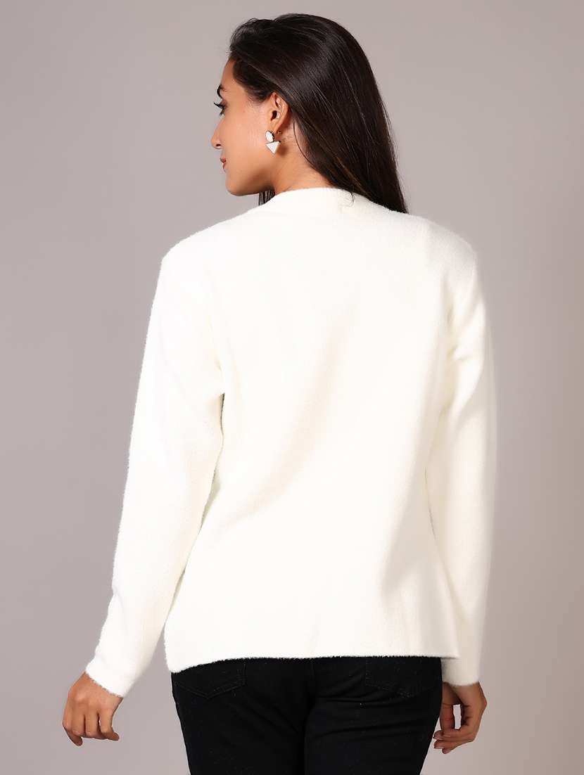 women self designed long sleeve cardigan - 21611074 -  Standard Image - 3