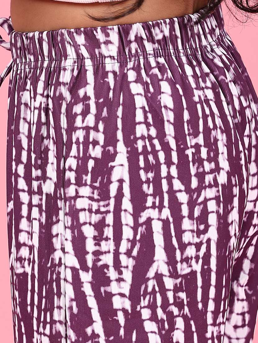 girls printed mid rise palazzo trouser - 21611229 - Standard Image - 5