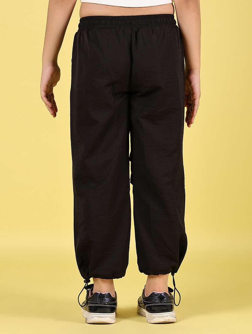 girls solid mid rise relaxed fit jogger - 21611327 -  Standard Image - 3