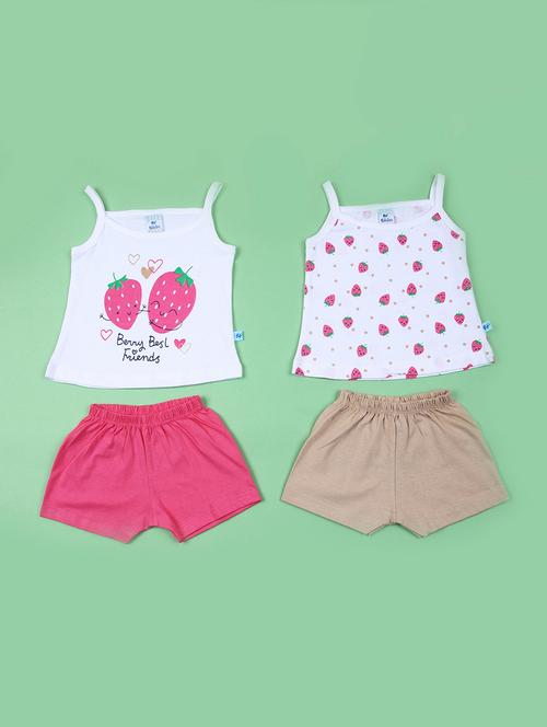 kids pack of 2 printed shorts set - 21611417 - Standard Image - 0