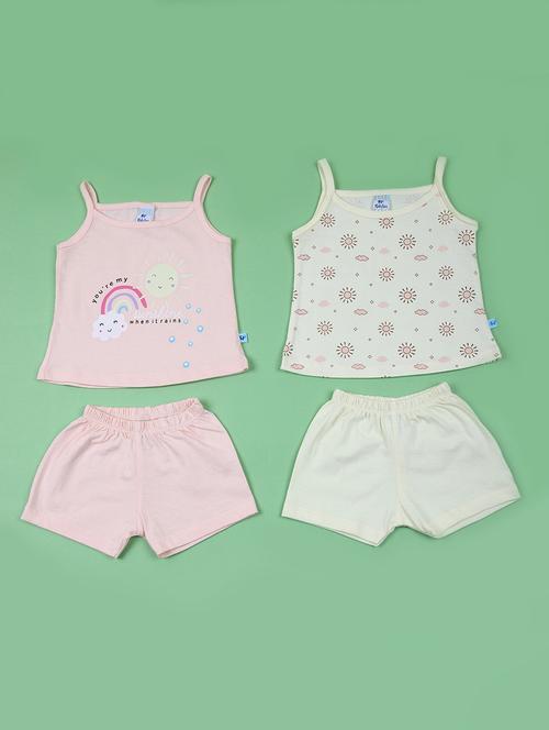 kids pack of 2 printed shorts set - 21611418 - Standard Image - 0
