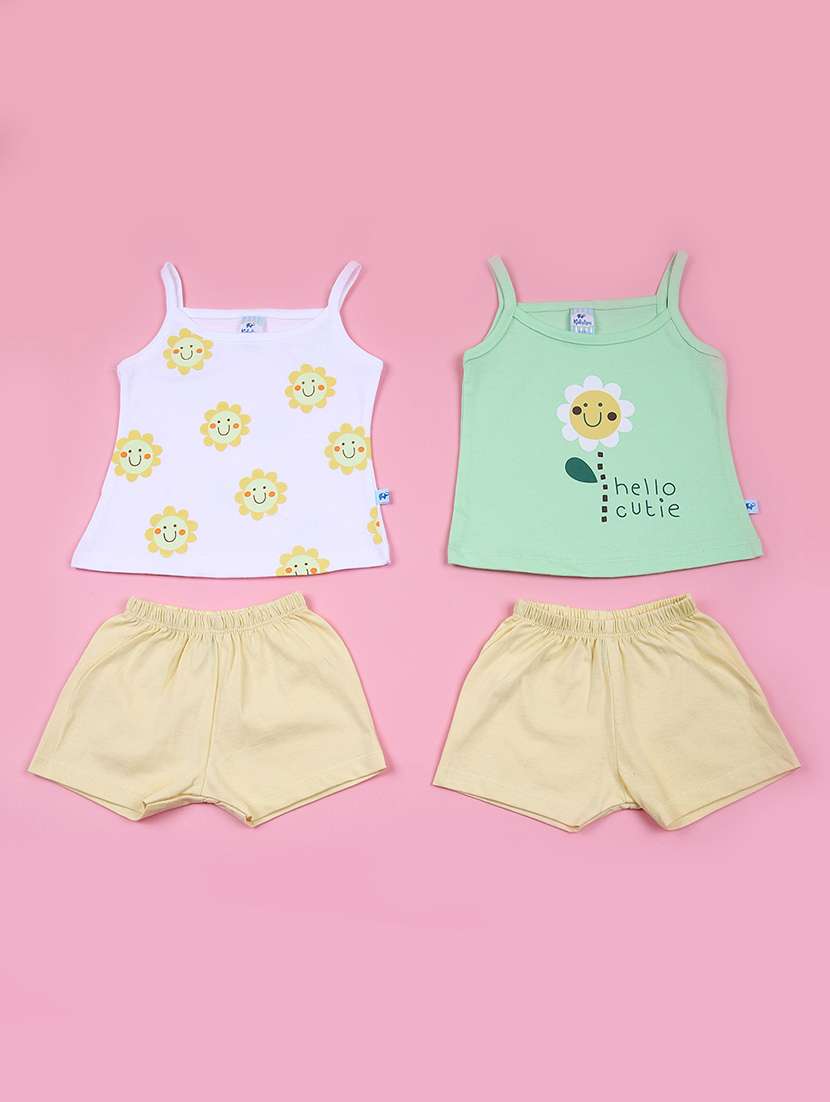 kids pack of 2 printed t-shirt & shorts set - 21611420 - Zoom Image - 0
