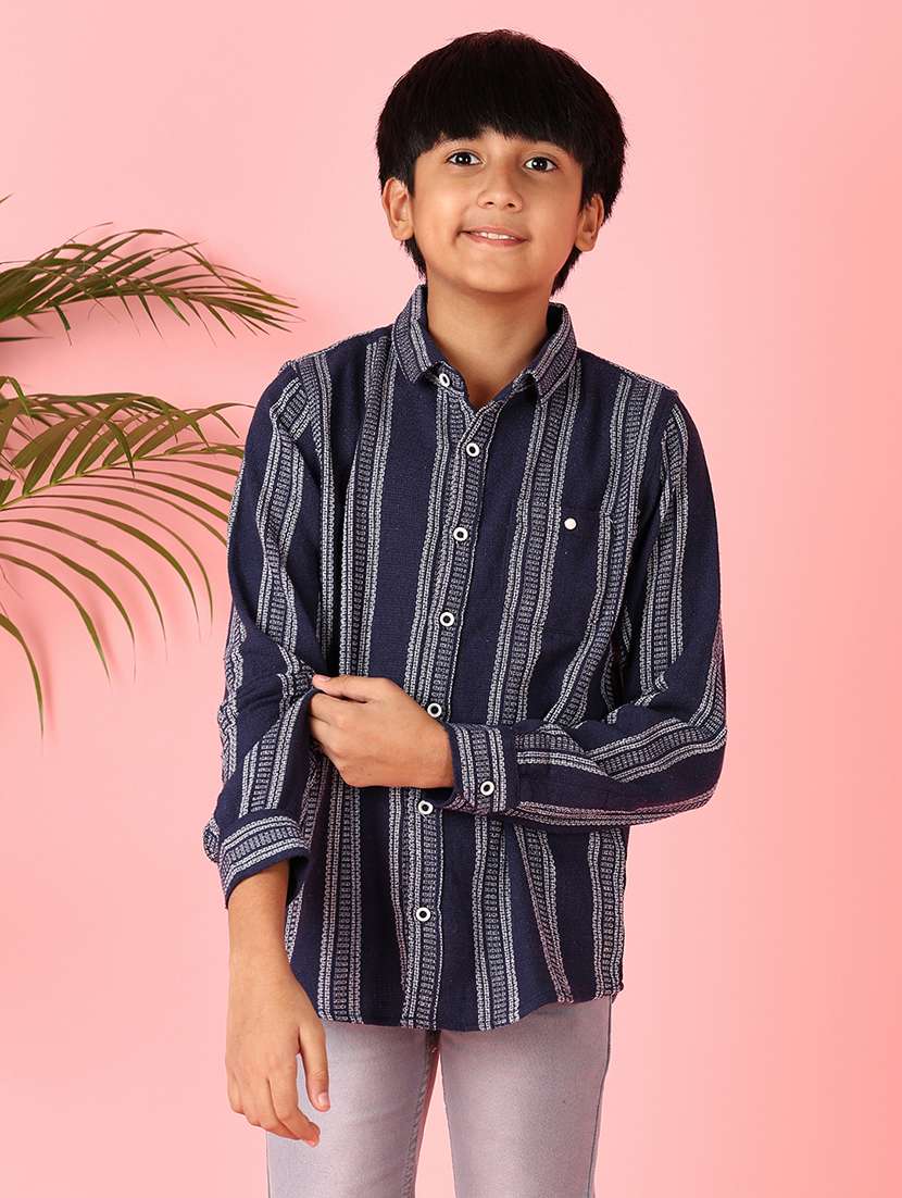 boys long sleeves striped shirt