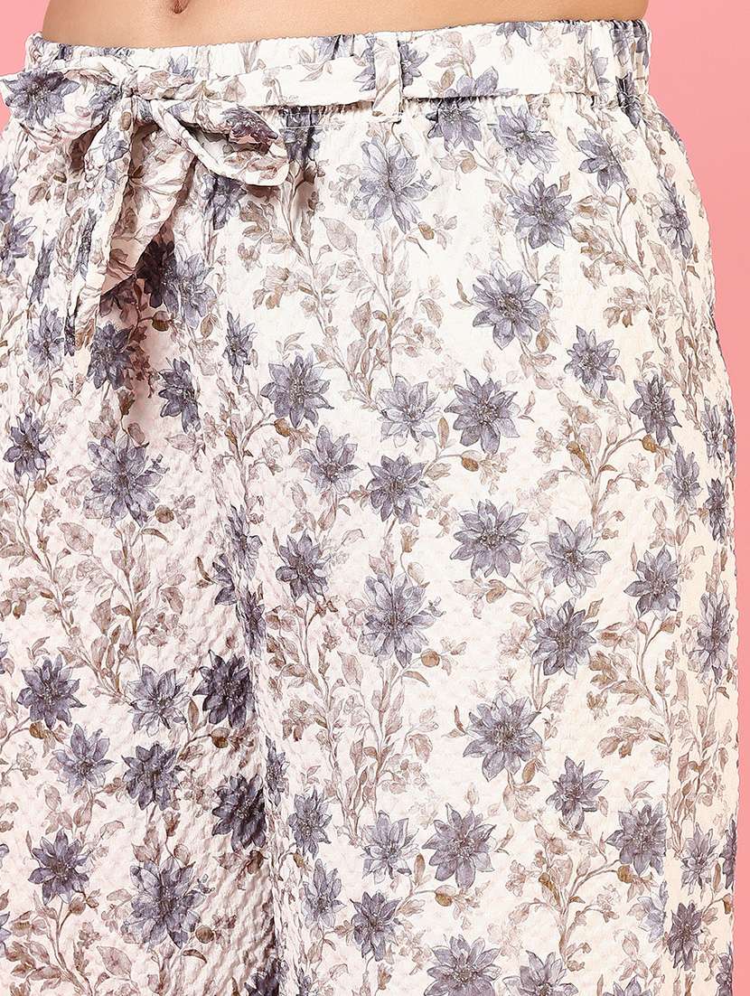 women floral print mid rise culottes - 21611471 - Standard Image - 5