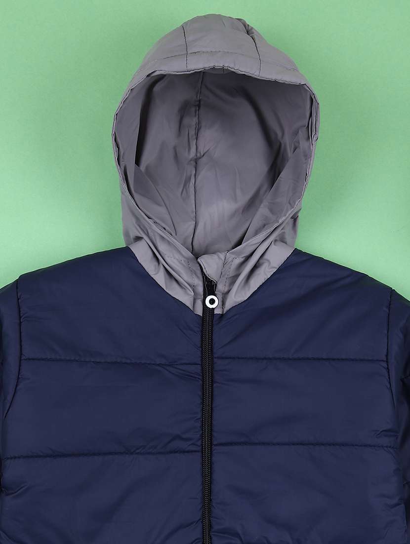 boys solid long sleeve quilted jacket - 21611476 -  Standard Image - 3