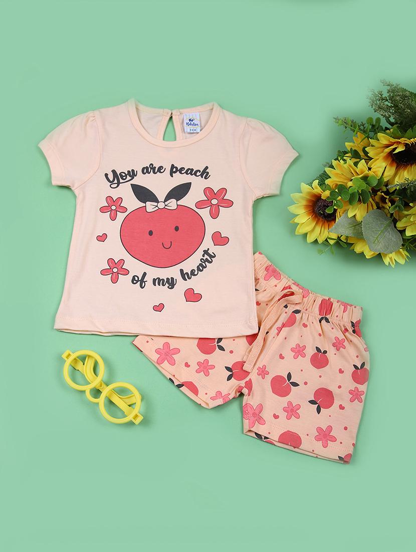 kids printed t-shirt and short set - 21611503 - Zoom Image - 0