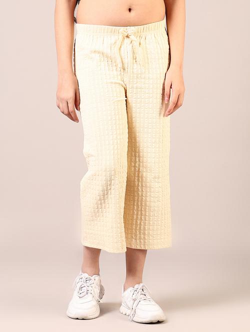 girls self design mid rise trouser - 21611506 - Standard Image - 0