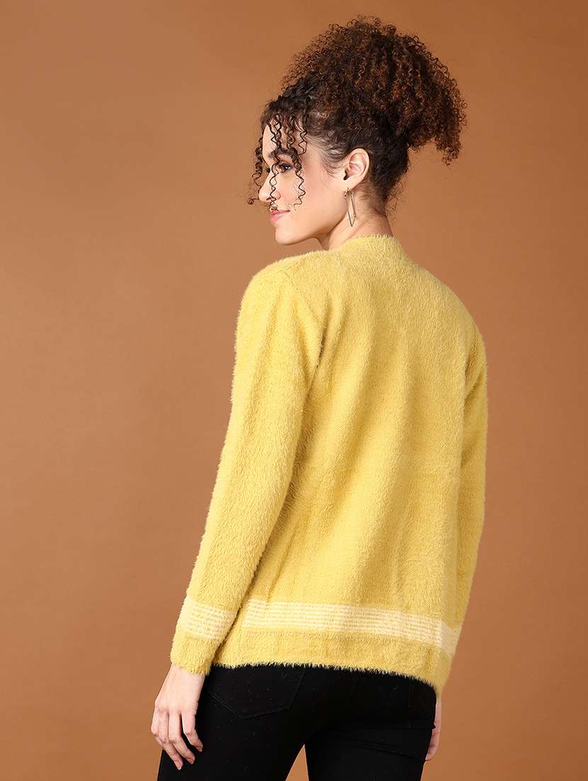 Women Self Design Long Sleeve Cardigan - 21611555 -  Standard Image - 3