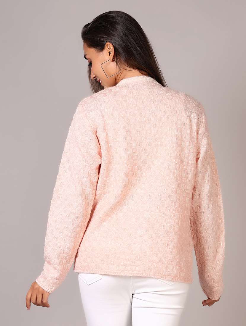 women self designed long sleeve cardigan - 21611618 -  Standard Image - 3