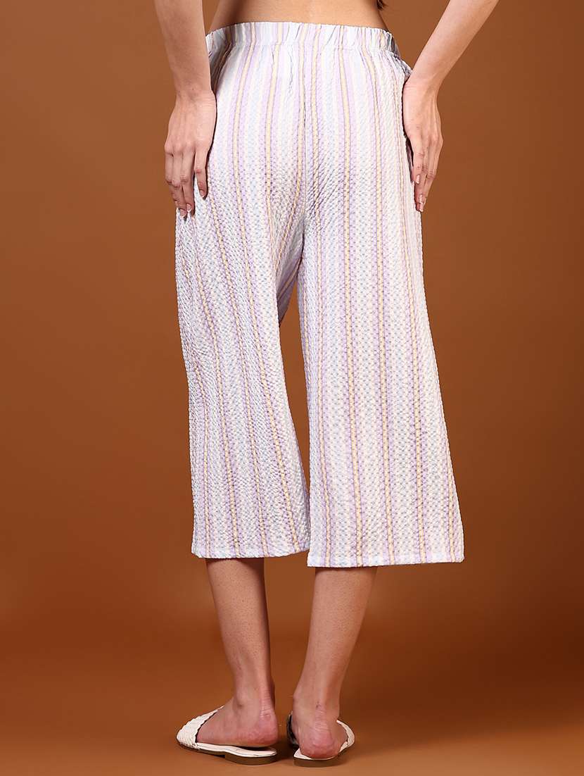 women printed mid rise culottes - 21611667 -  Standard Image - 3