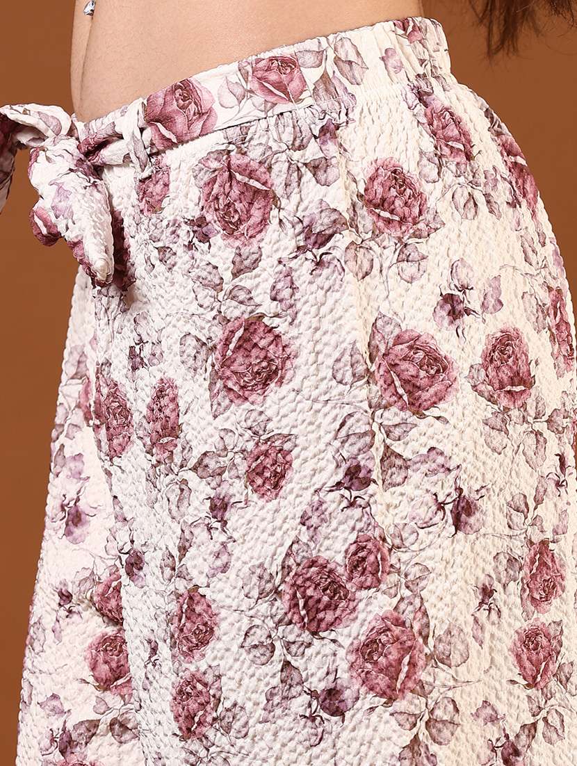 women floral print mid rise culottes - 21611713 -  Standard Image - 5