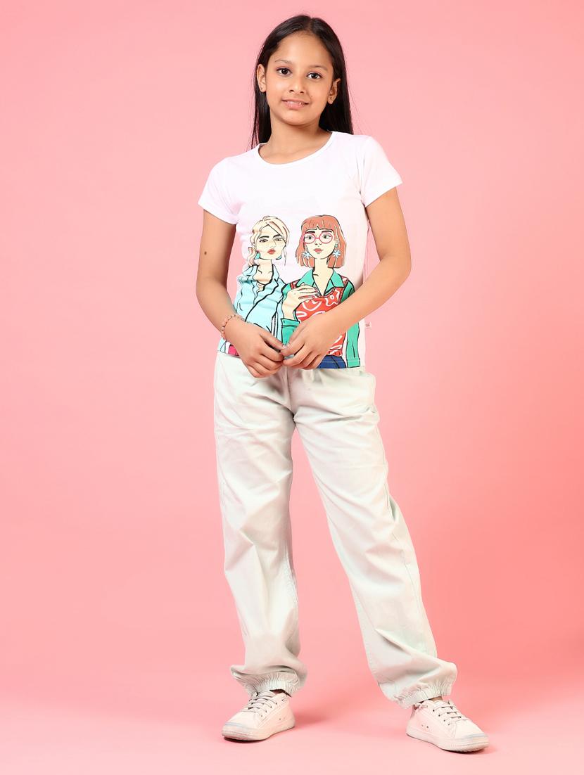 girls printed round neck short sleeves tee - 21611789 - Standard Image - 3