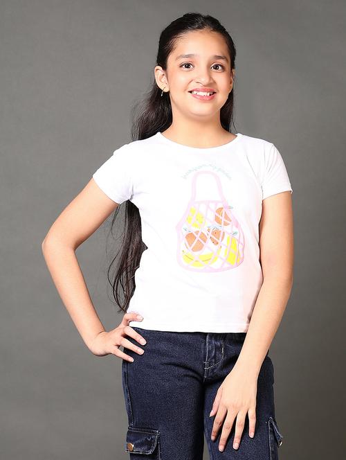 girls printed short sleeves tee - 21611790 - Standard Image - 0