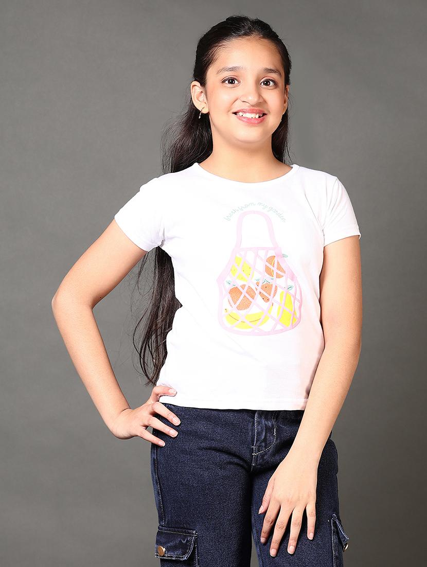 girls printed short sleeves tee - 21611790 - Zoom Image - 0