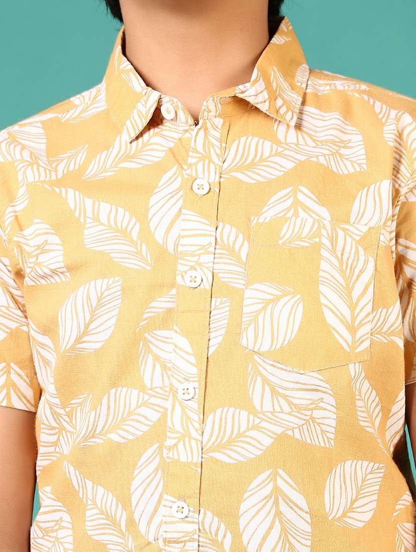 boys printed collared short sleeves shirt - 21611934 - Standard Image - 5