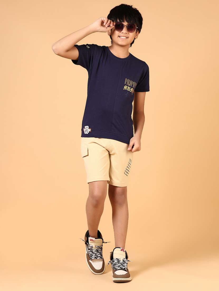 boys printed t-shirt and shorts set