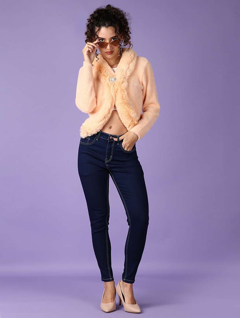 women solid long sleeve cardigan - 21611975 -  Standard Image - 3