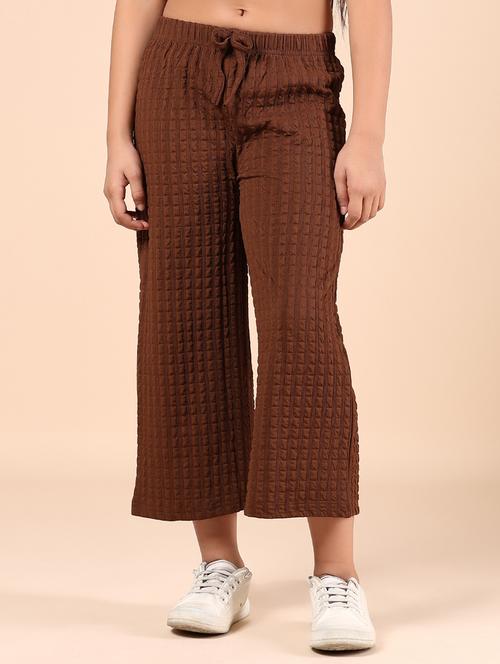 girls textured mid rise palazzo trouser - 21612034 - Standard Image - 0