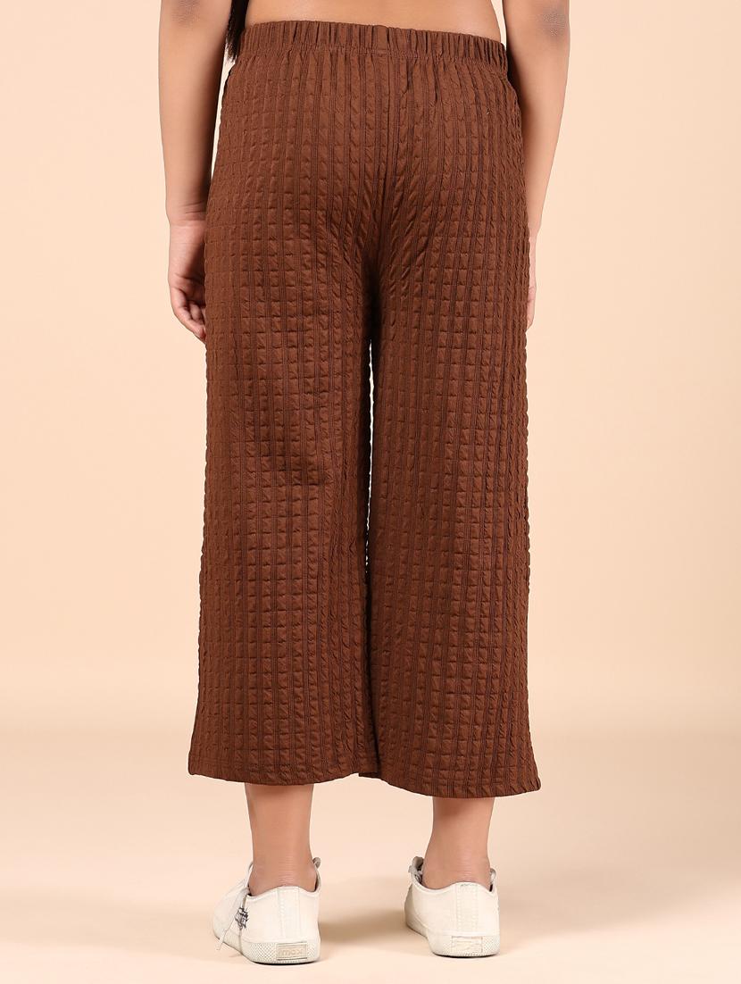 girls textured mid rise palazzo trouser - 21612034 - Standard Image - 3