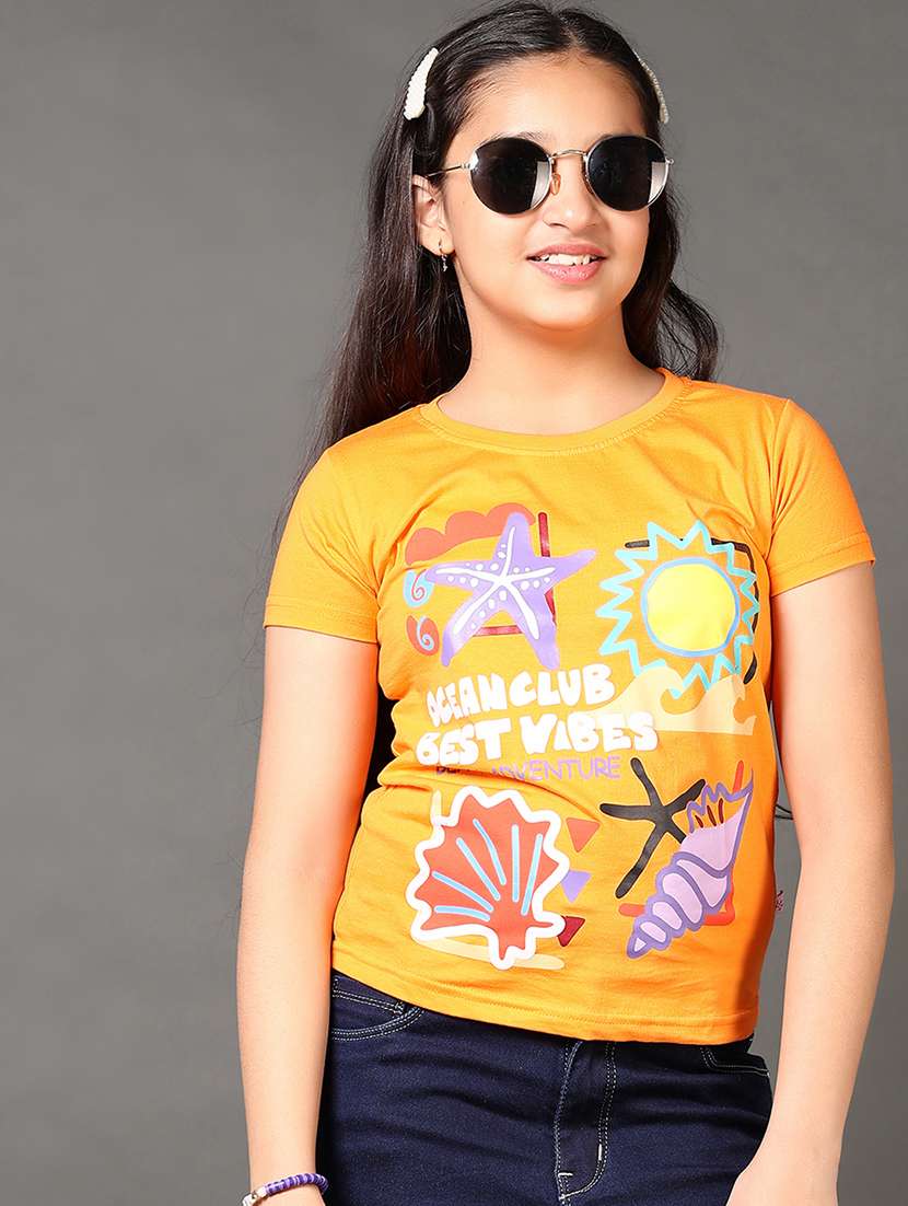girls printed short sleeves tee - 21612116 - Standard Image - 3