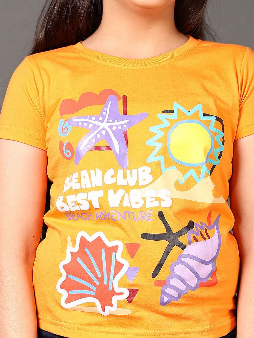 girls printed short sleeves tee - 21612116 - Standard Image - 5