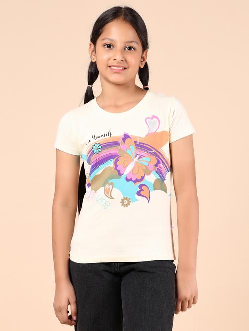 girls printed short sleeves tee - 21612117 - Standard Image - 0