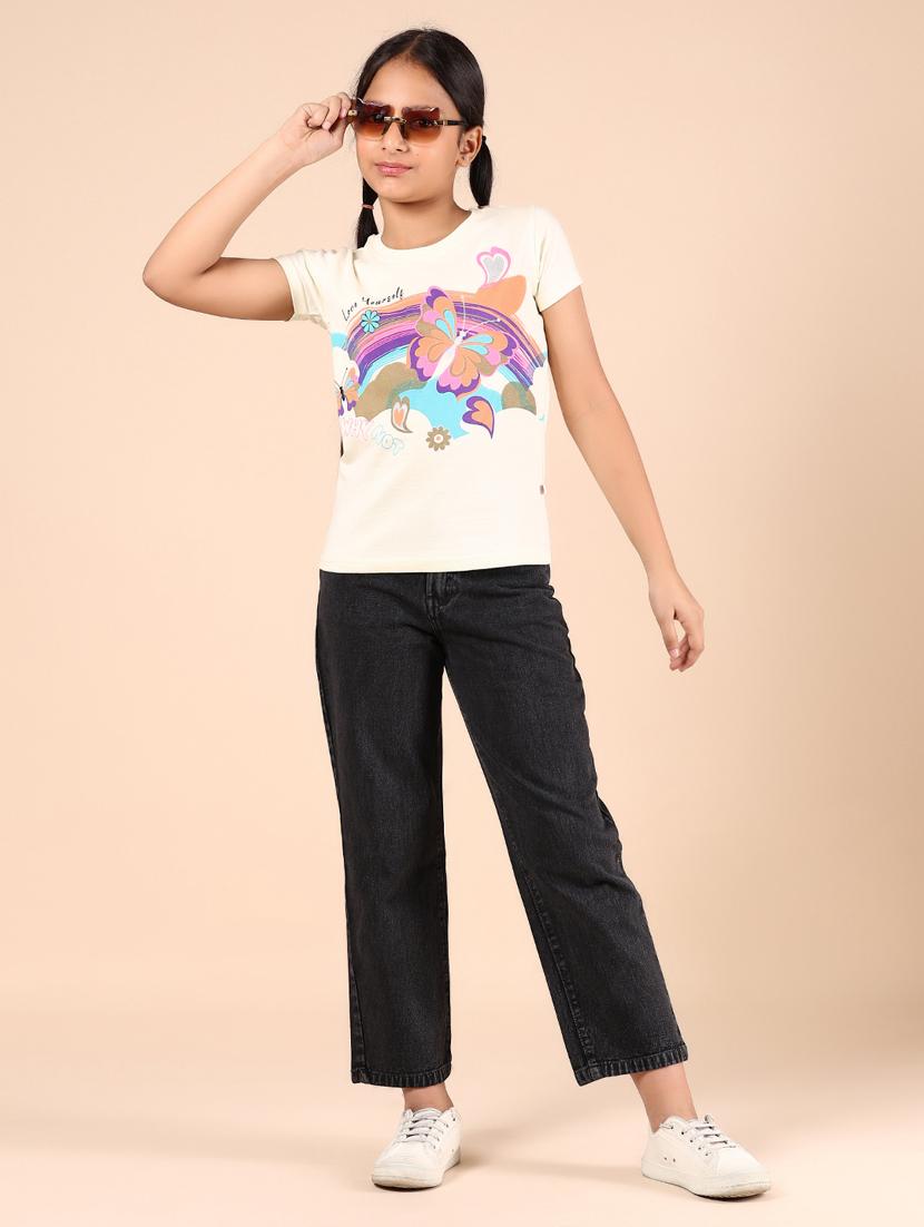 girls printed short sleeves tee - 21612117 - Standard Image - 3