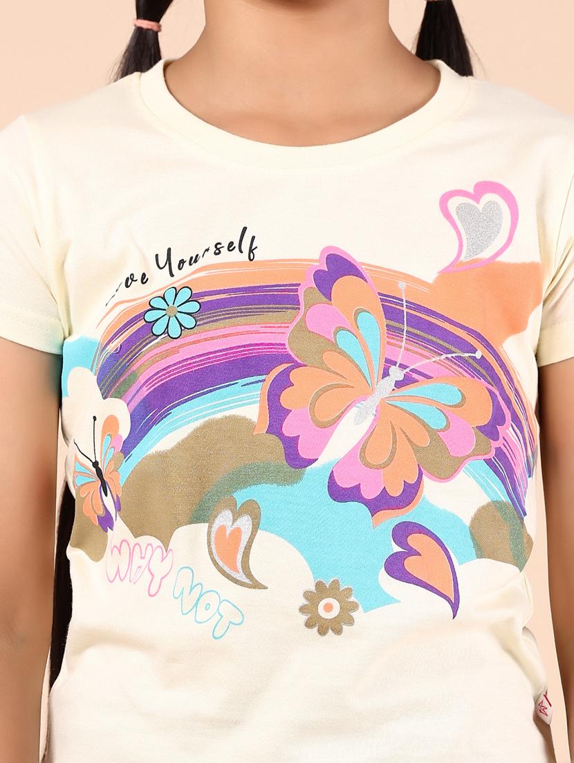 girls printed short sleeves tee - 21612117 - Standard Image - 5