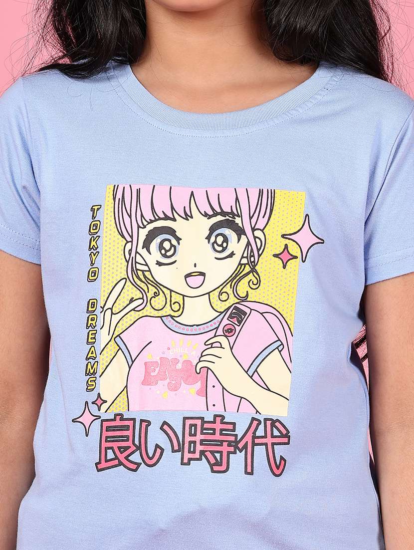 girls printed short sleeves tee - 21612119 -  Standard Image - 5