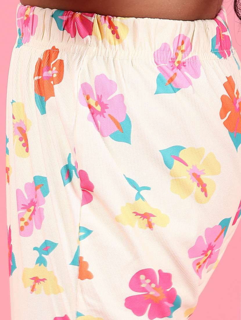 girls floral printed mid irse palazzo trouser - 21612121 -  Standard Image - 5