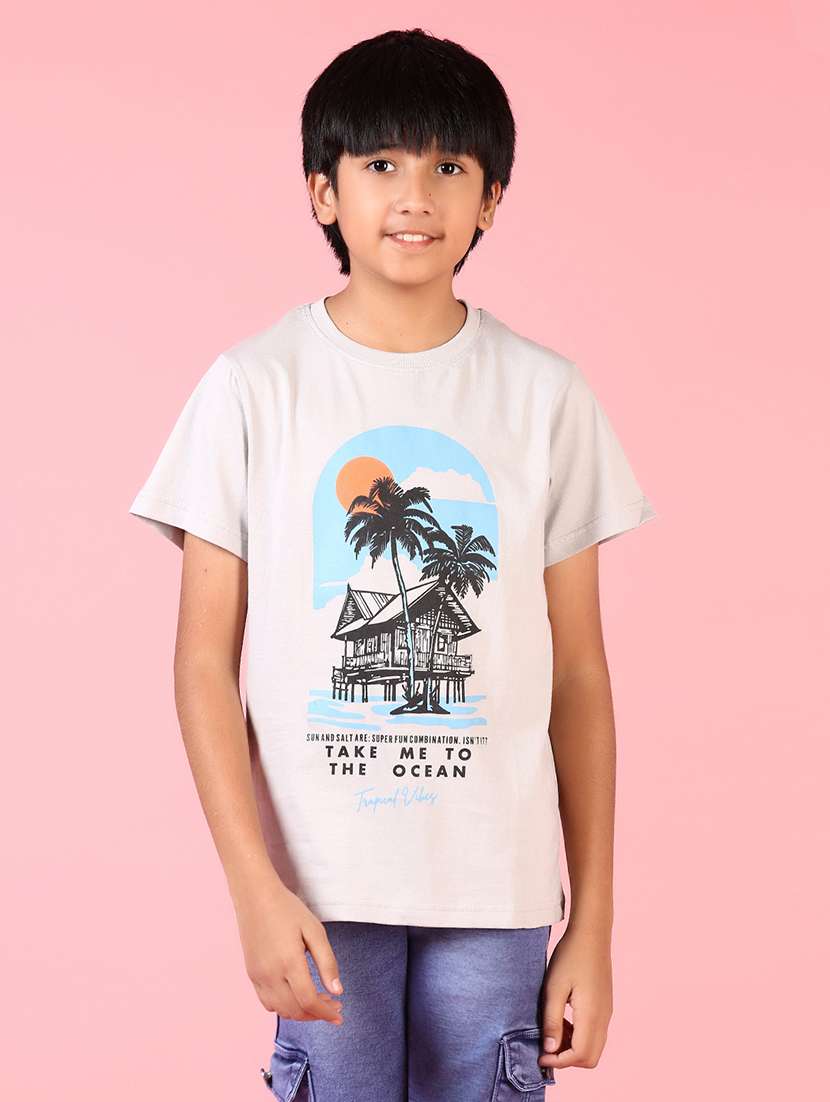 boys short sleeves printed t-shirt