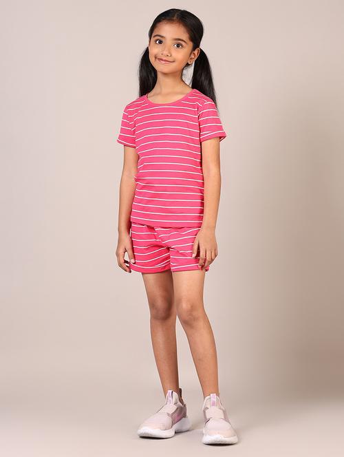 girls striped shorts twin sets - 21612132 - Standard Image - 0