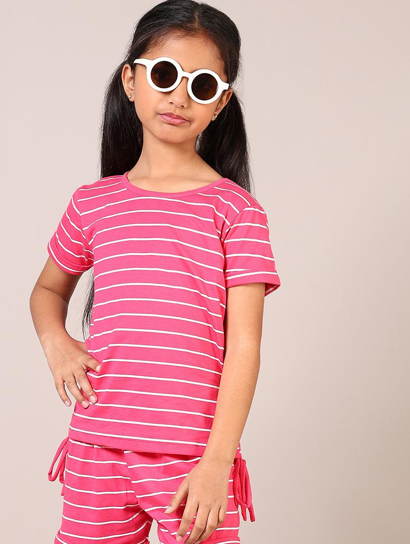 girls striped shorts twin sets - 21612132 - Standard Image - 3