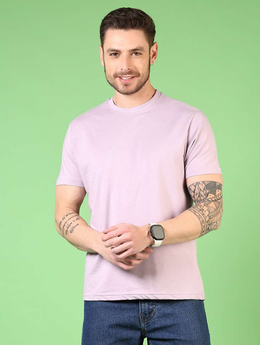 men short sleeves plain t-shirt