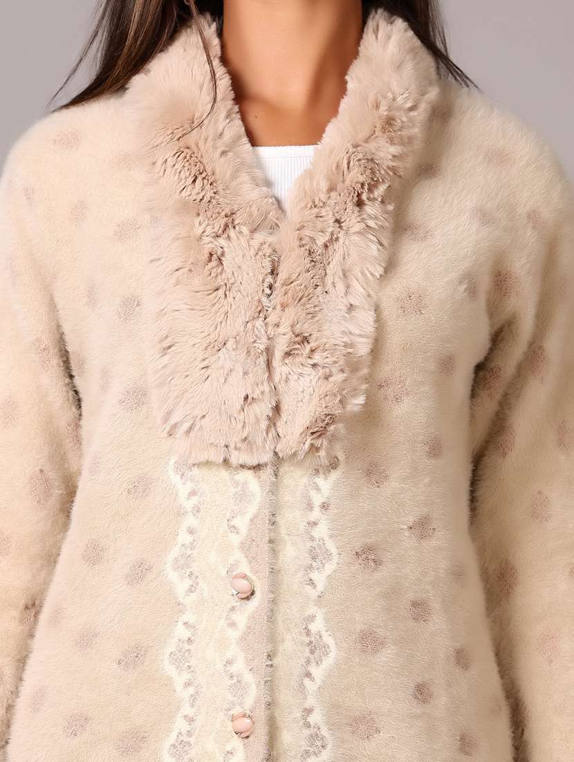 women self designed long sleeve cardigan - 21612217 -  Standard Image - 5