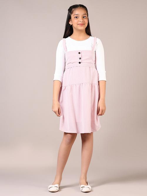 girls striped dungaree dress - 21612279 -  Standard Image - 0