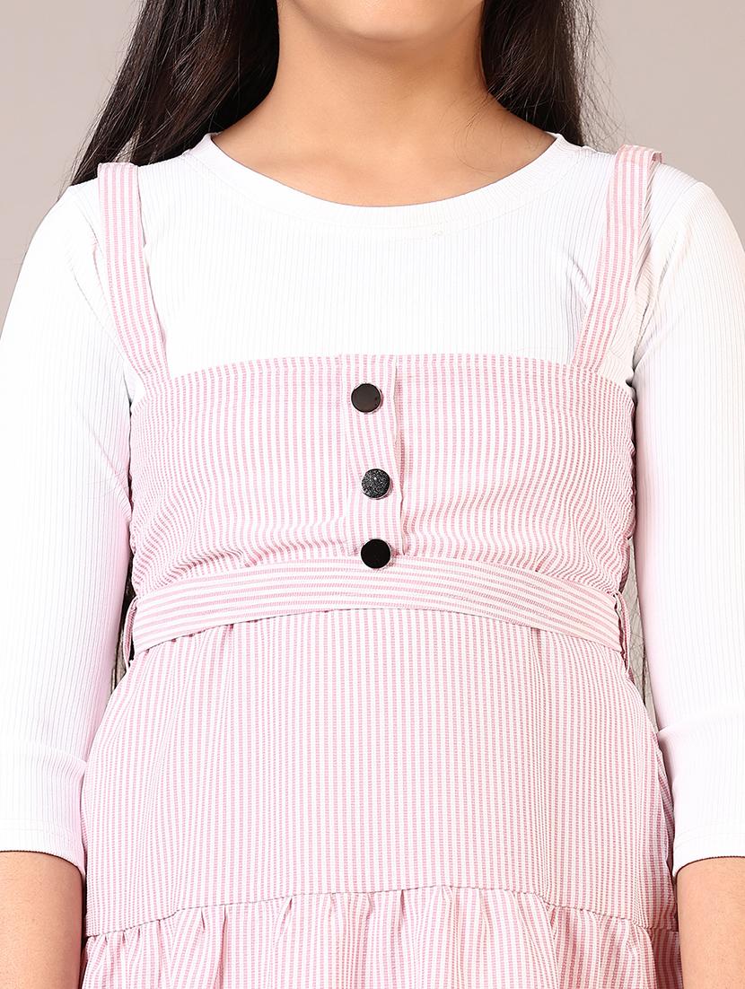 girls striped dungaree dress - 21612279 - Standard Image - 5
